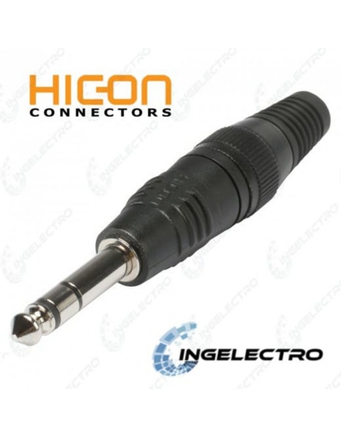 Conector para cable de Audio HICON PLUG 6.3 STEREO HI-J63S03