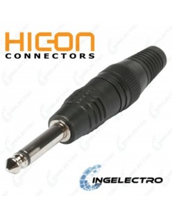 Conector para cable de Audio HICON PLUG 6.3 MONO HI-J63M03