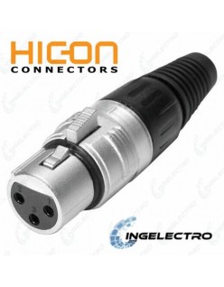 Conector para cable de Audio HICON XLR 3 POLOS HI-X3CF