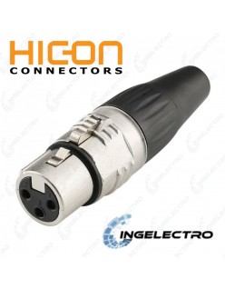 Conector para cable de Audio HICON XLR 3 POLOS HI-X3CF-V