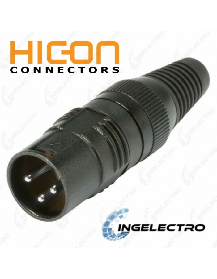 Conector para cable de Audio HICON XLR 3 POLOS HI-X3CM-M