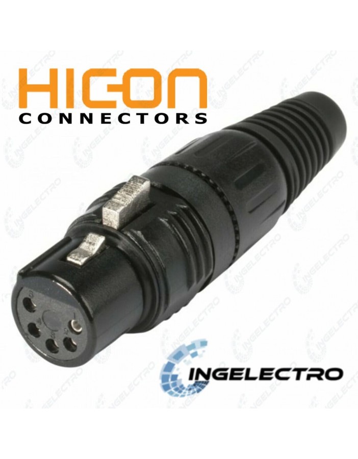 Conector para cable de Audio HICON XLR 5 POLOS HI-X5CF-B