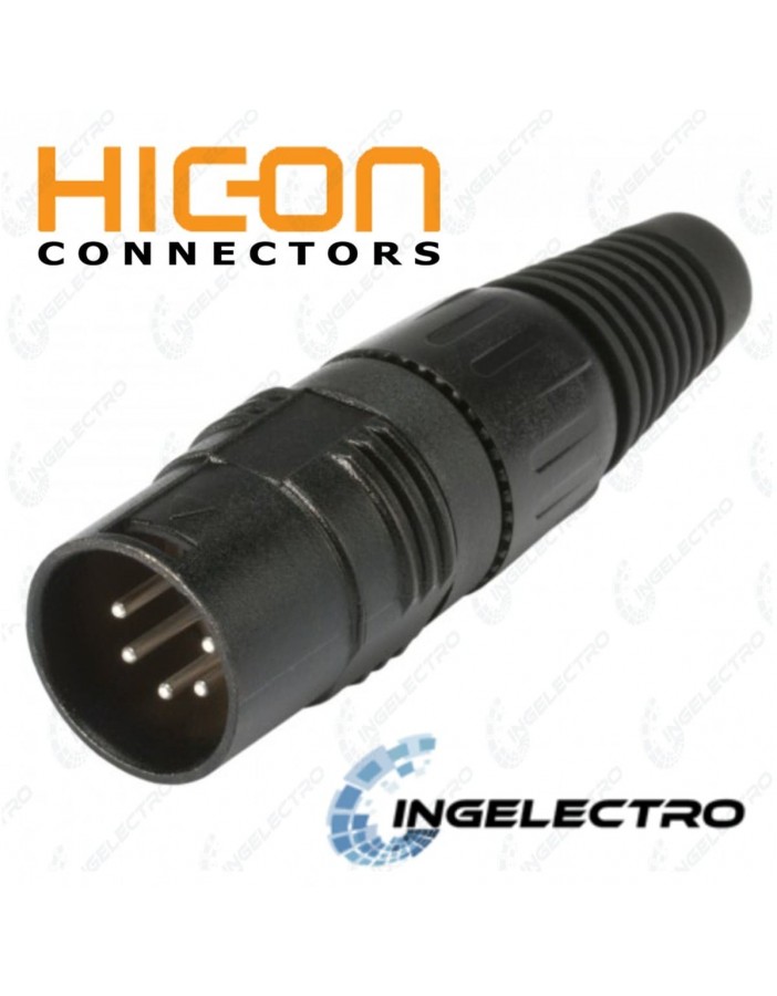 Conector para cable de Audio HICON XLR 5 POLOS HI-X5CM-B