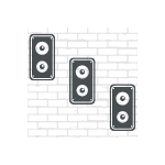Parlantes para pared